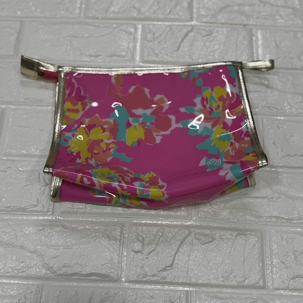 Lily Pulitzer for Estée Lauder Large Floral PVC Cosmetic or Makeup Bag